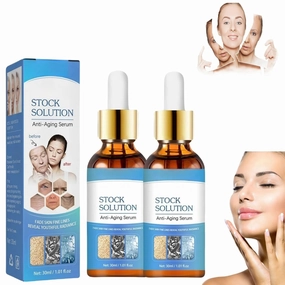 Revitalizing Peptide Complex Serum - Hydrating Face Treatment with Hyaluronic Acid & Vitamin C, Fragrance-Free Formula for All Skin Types (2 pcs)