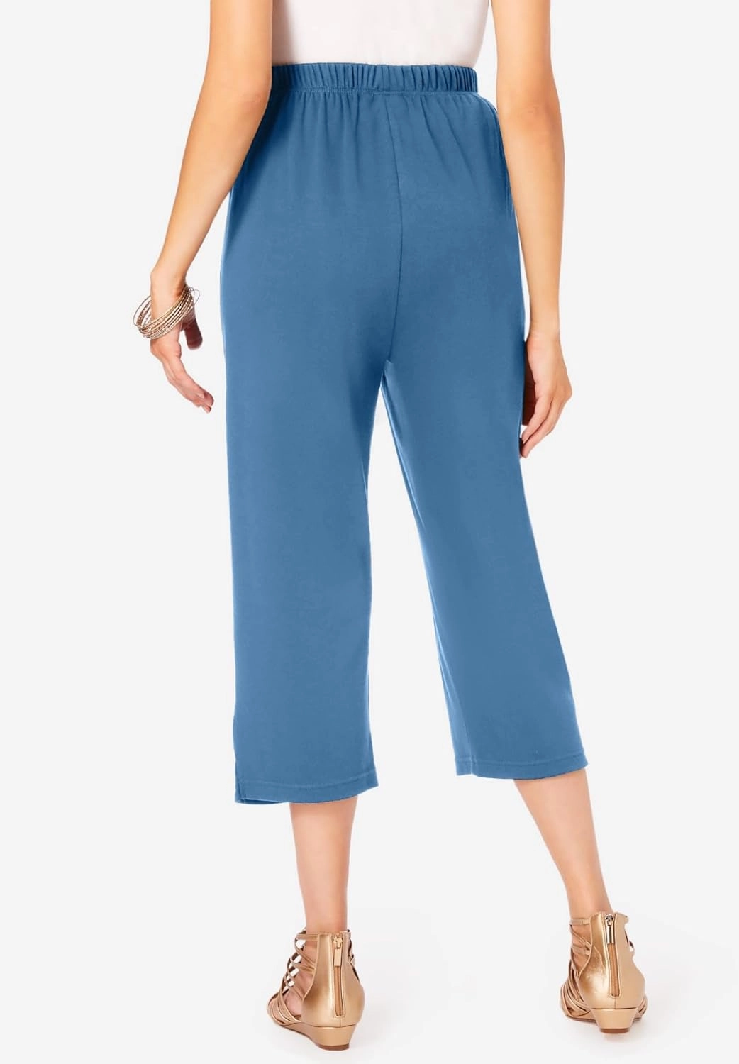 Roaman's Women's Plus Size Soft Knit Capri Pant