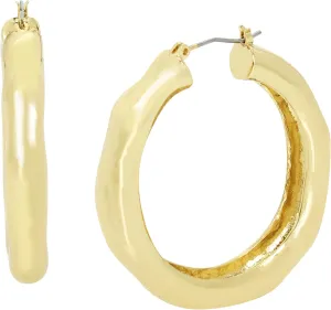 Robert Lee Morris Soho Womens Sculpted Hoop Earrings, Gold 3