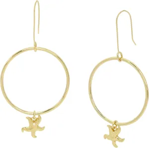 Robert Lee Morris Soho Womens Starfish Charm Hoop Earrings