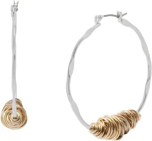 Robert Lee Morris Soho Women's Wire Wrapped Sculpted Hoop Earrings