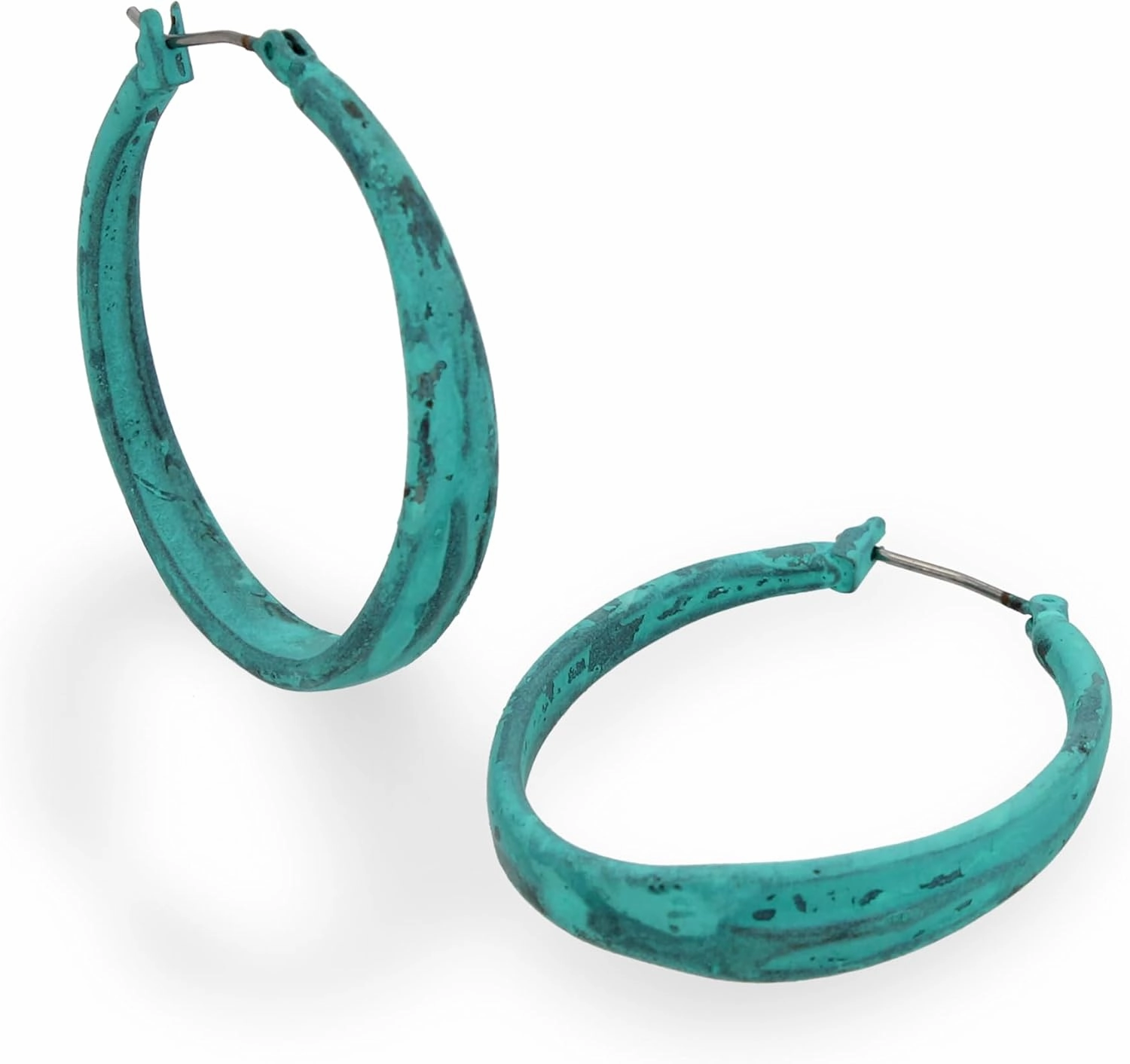 Robert Lee Morris Soho Womens Textured Hoop Earrings