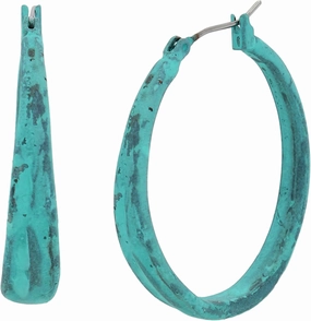 Robert Lee Morris Soho Womens Textured Hoop Earrings