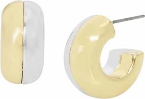 Robert Lee Morris Soho Womens Two-tone Hoop Earrings, Two-tone