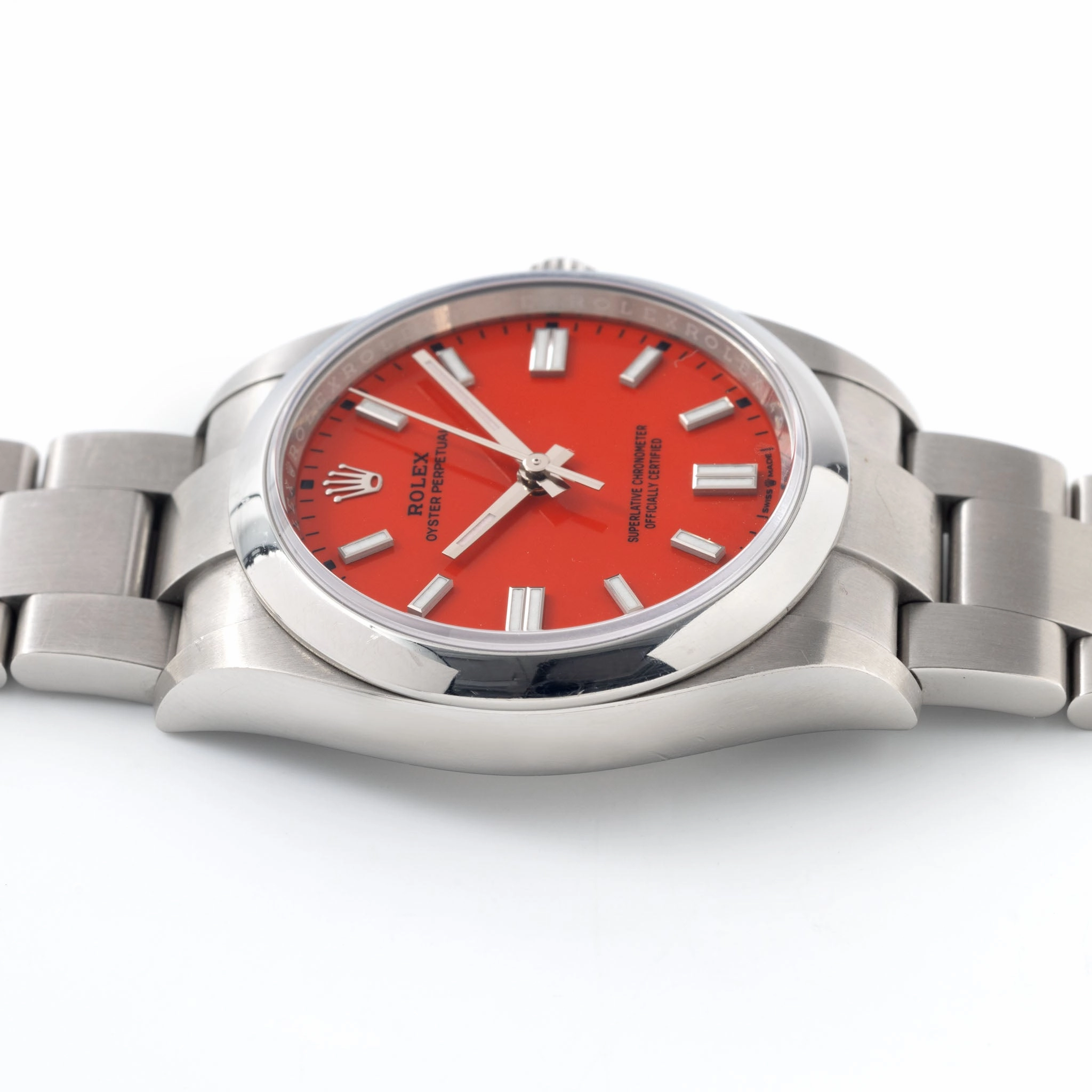 Rolex Oyster Perpetual "Coral" Red Dial Full Set Ref 126000