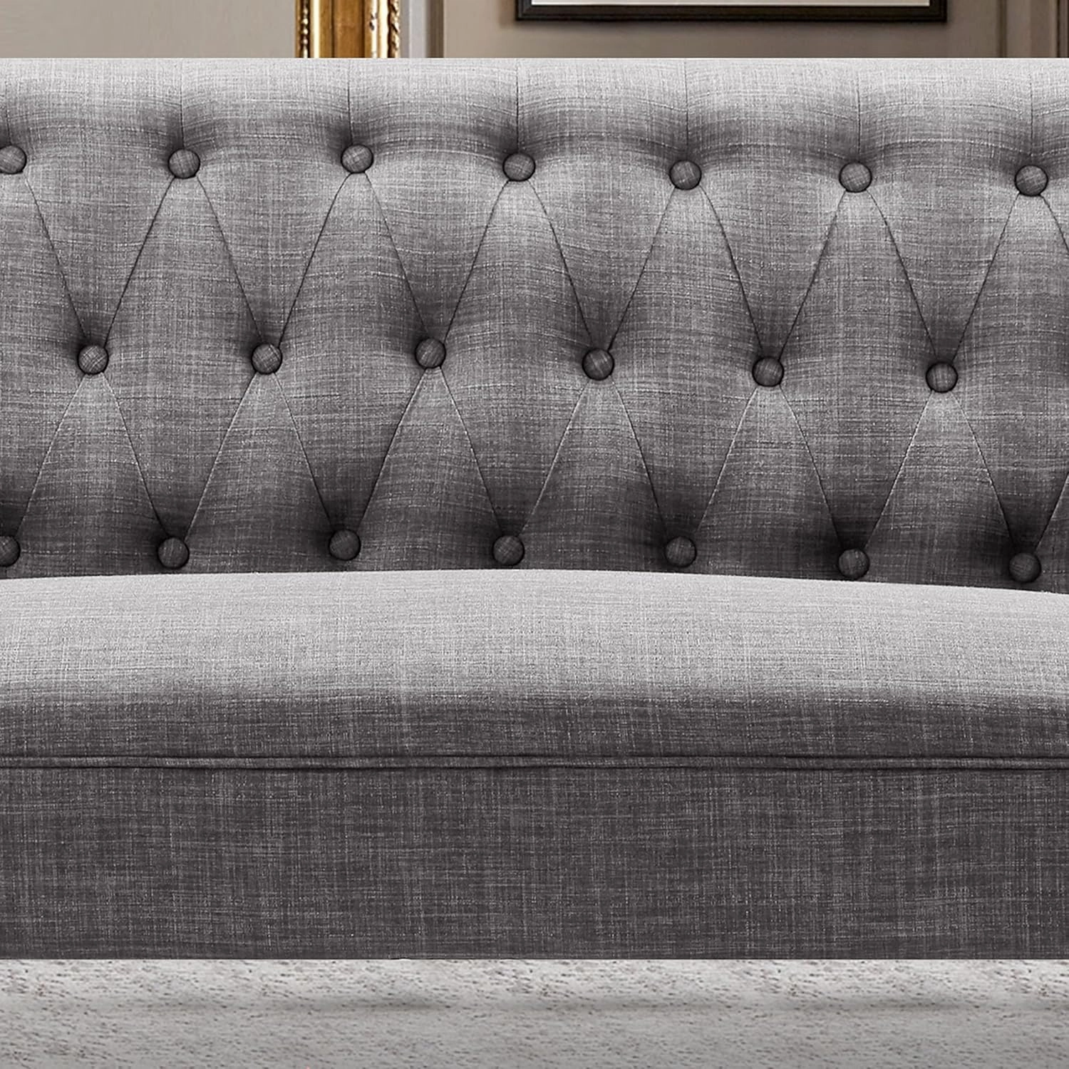 Rosevera Drennan Loveseat para Sala Love Seats Furniture Sofa in a Box Couches for Living Room Settee, STANDARD, Grey
