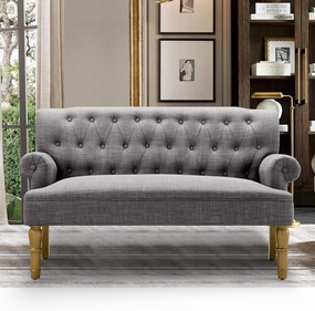 Rosevera Drennan Loveseat para Sala Love Seats Furniture Sofa in a Box Couches for Living Room Settee, STANDARD, Grey