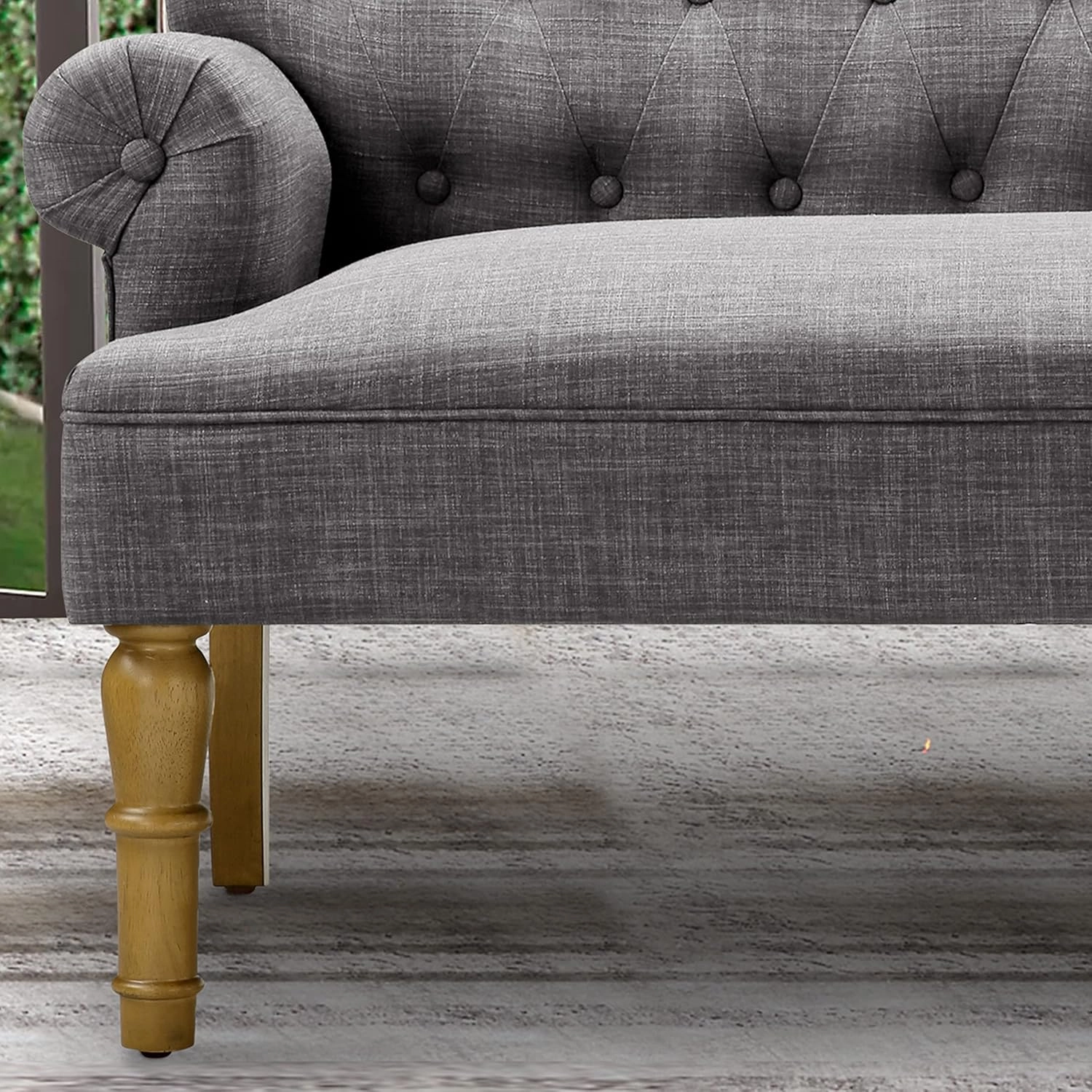 Rosevera Drennan Loveseat para Sala Love Seats Furniture Sofa in a Box Couches for Living Room Settee, STANDARD, Grey