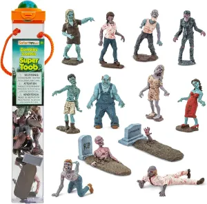 Safari Ltd. Zombies Super Toob - Miniature Zombie Figures for Halloween Display and Play - Toy Figures for Boys, Girls, and Kids Ages 3 