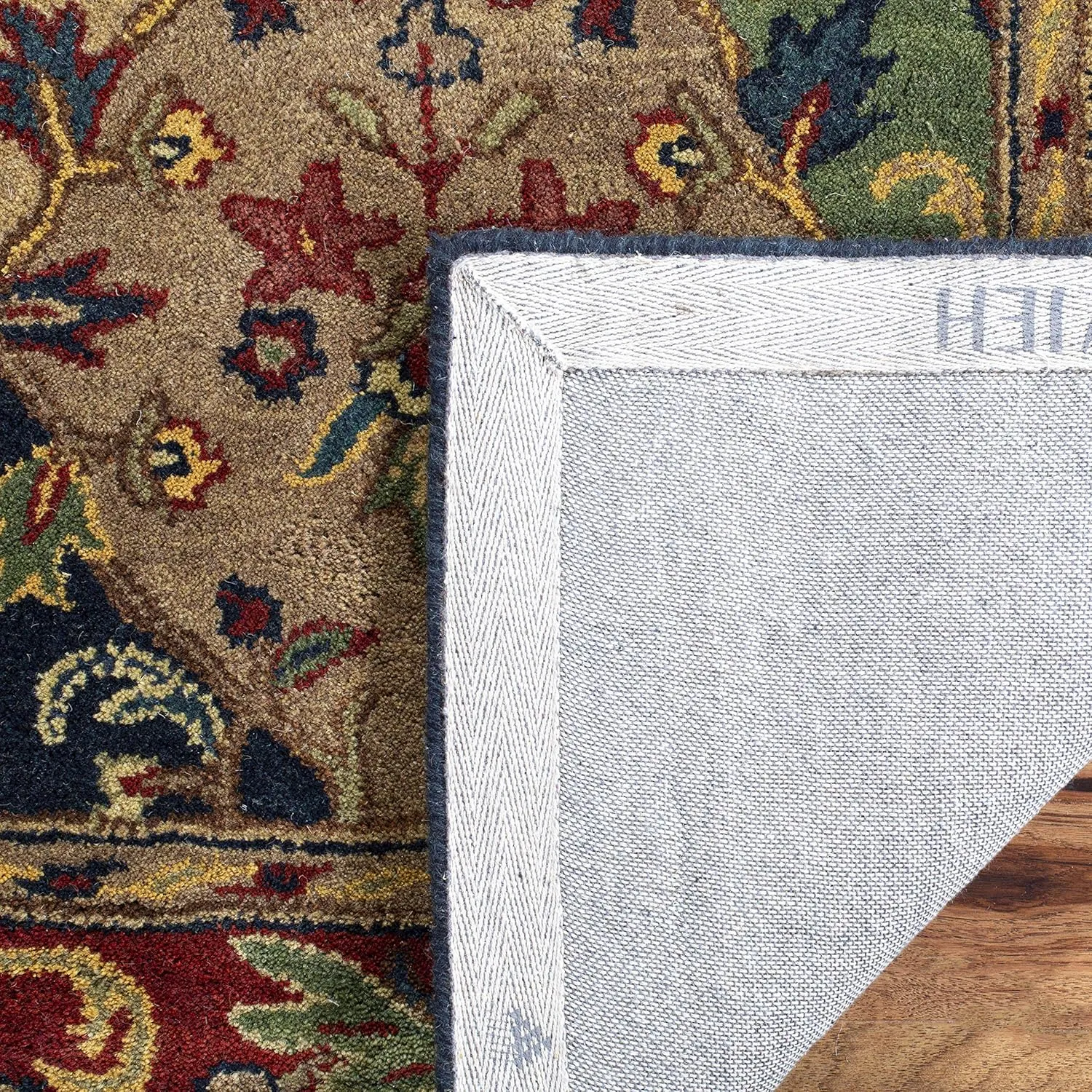 SAFAVIEH Heritage Collection Runner Rug - 2'3" x 12', Beige & Burgundy, Handmade Traditional Oriental Wool, Ideal for High Traffic Areas in Living Room, Bedroom (HG911B)
