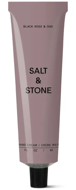 Salt & Stone Hand Cream for Women & Men | Black Rose & Oud | Hydrates, Nourishes & Softens Skin | Restores Dry Cracked Hands | Fast-Absorbing | Cruelty-Free & Vegan (2 fl oz)