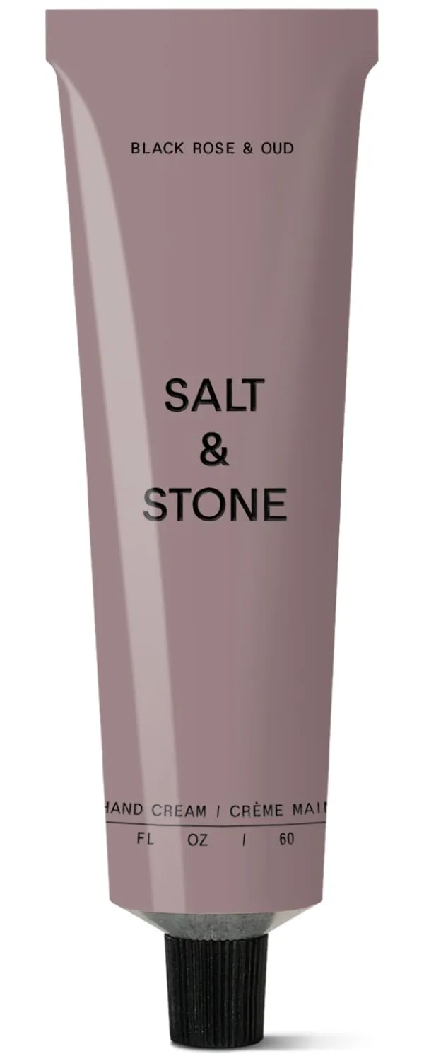 Salt & Stone Hand Cream for Women & Men | Black Rose & Oud | Hydrates, Nourishes & Softens Skin | Restores Dry Cracked Hands | Fast-Absorbing | Cruelty-Free & Vegan (2 fl oz)