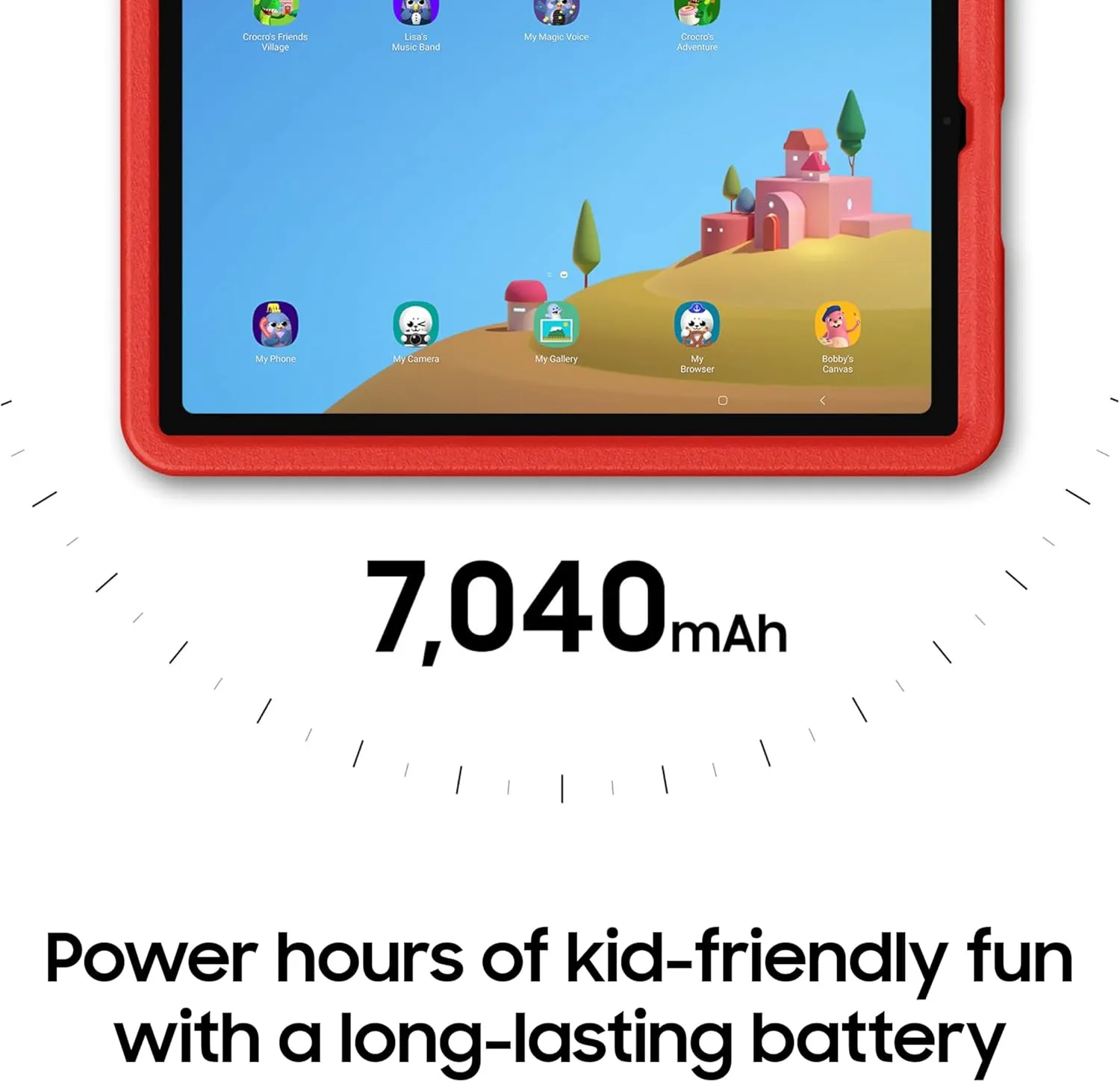 SAMSUNG Galaxy Tab A9  Plus Kids Edition 11” 64GB WiFi Android Tablet, Long Battery Life, Expandable Storage, Thin, Light Design, Durable Puffy Cover, US Version, 2024, Red