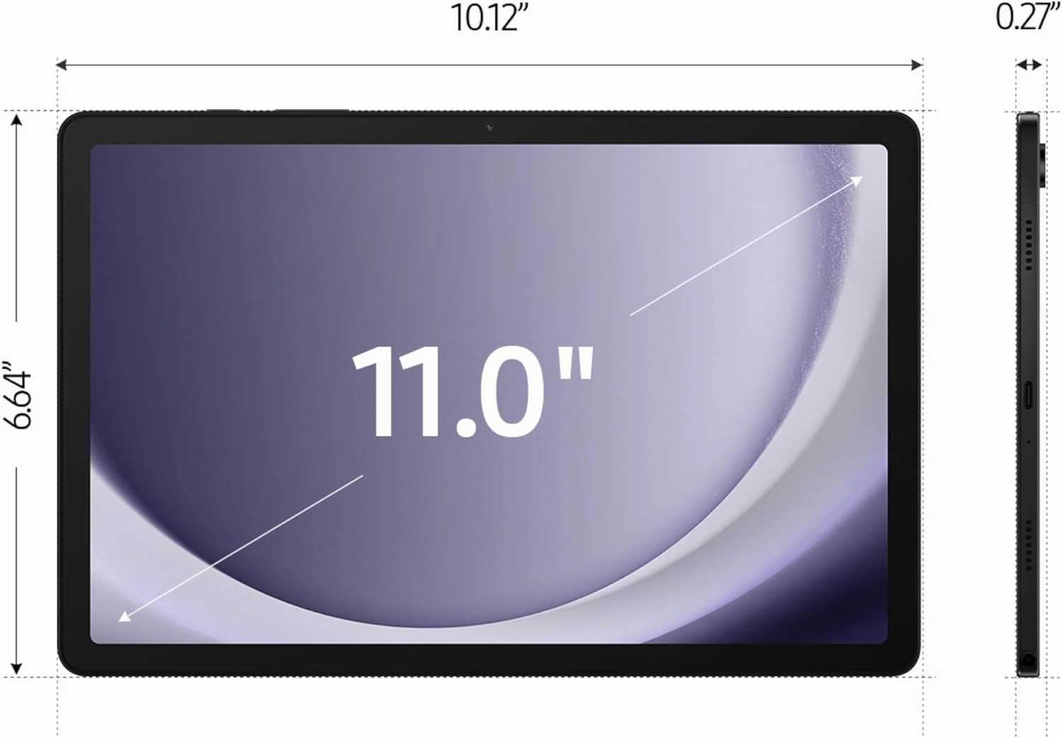 Samsung Galaxy Tab A9  Tablet 11” 64GB Android Tablet, Big Screen, Quad Speakers, Upgraded Chipset, Multi Window Display, Slim, Light, Durable Design, US Version, 2024, Graphite