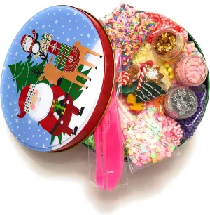 Santa Foam Beads for Slime 20 Pack Supplies Kit - Include Colorful Pastel & Dark Colors Foam Balls, Sprinkles, Confetti & Charms   Slime Tools Set | for Kids DIY Homemade Slime Art Craft Decorations