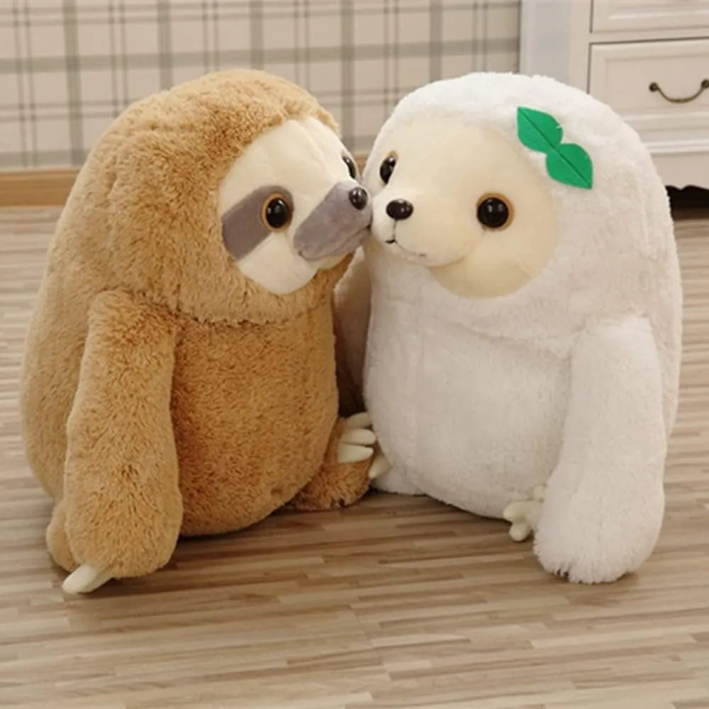 SecretCastle Sloth Stuffed Animal Lifelike Sloth Plush Toy 40 cm High (Brown)
