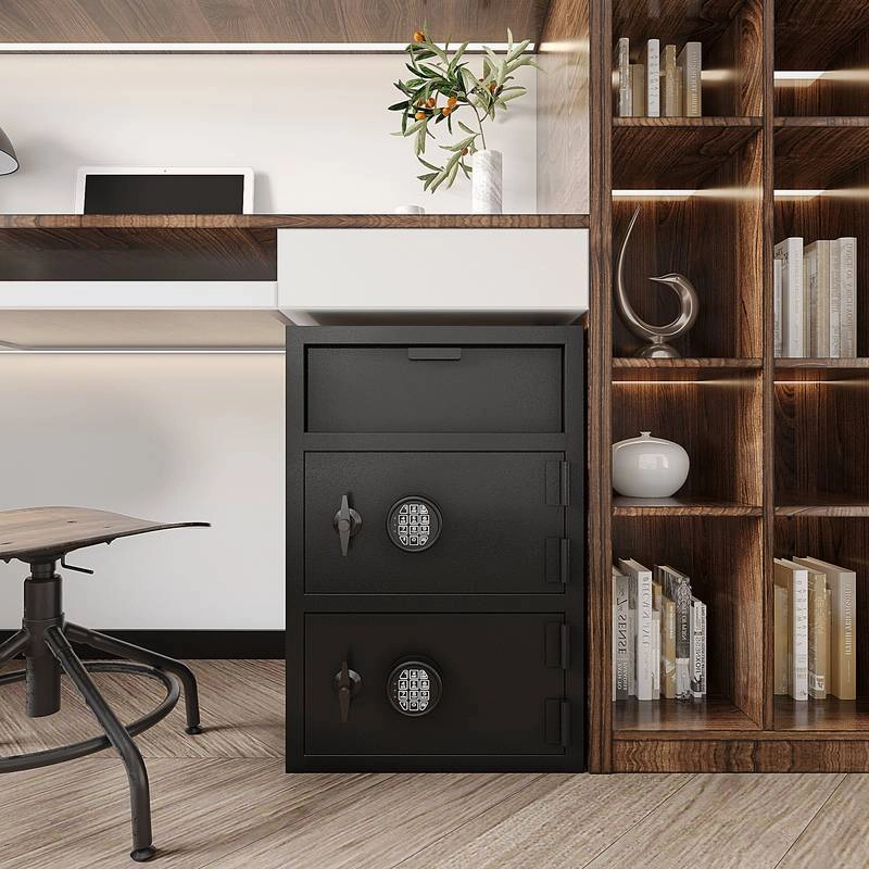 Secure Deposit Safe with Double Doors and Electronic Lock