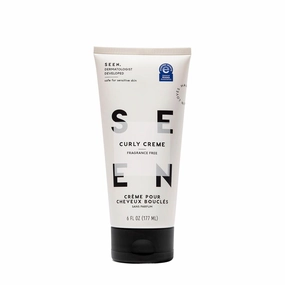 SEEN Curly Creme, Fragrance Free - Non-Comedogenic & Sulfate Free Curl Defining Styling Hair Cream- Anti Frizz- Heat Protectant- Safe for Sensitive Skin