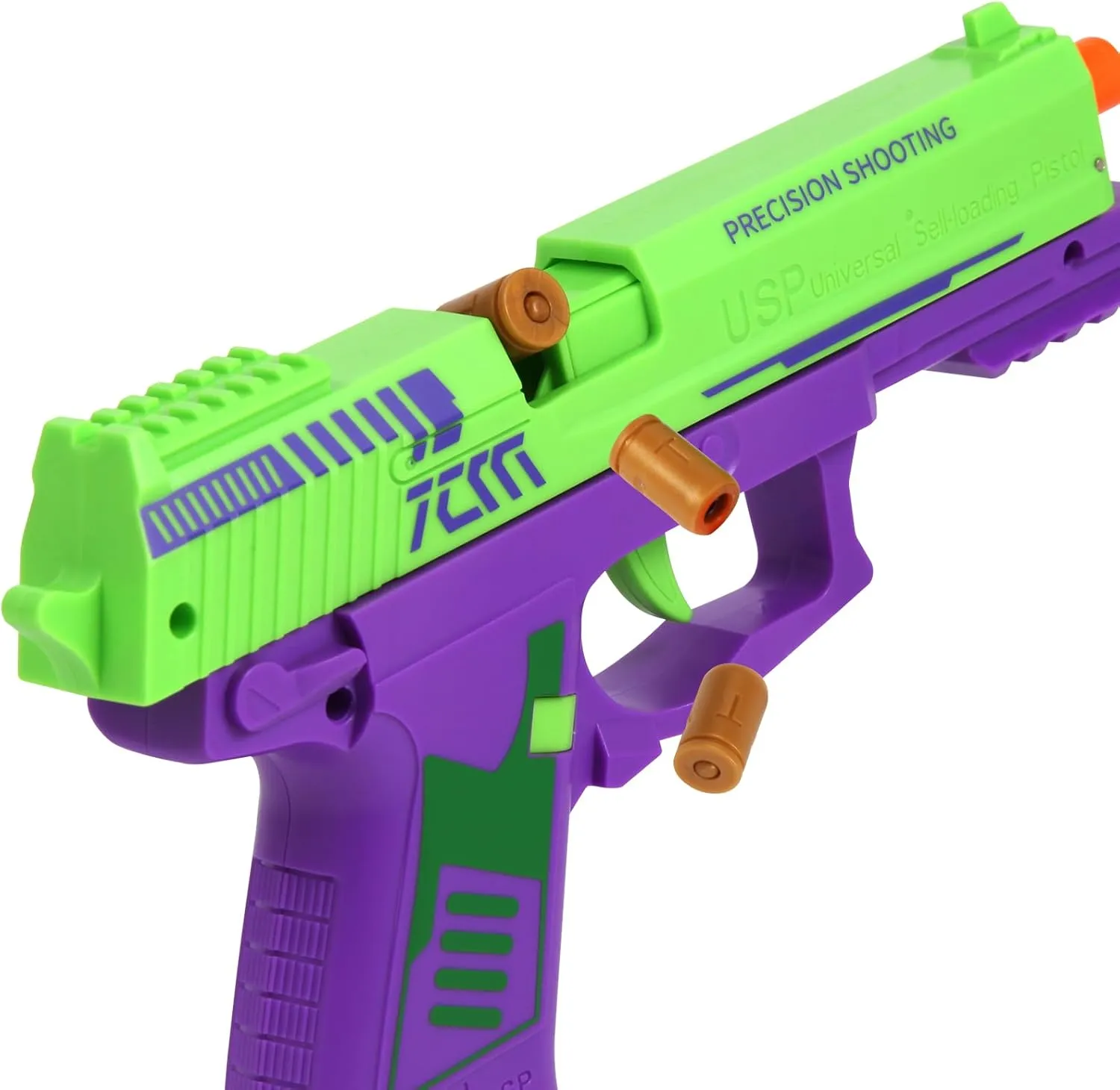 Shell Ejecting Toy Gun Fun Toy Soft Bullet Nerf Gun Fully Automatic Reloading Ideal Gifts for Boys Adults Christmas Birthday