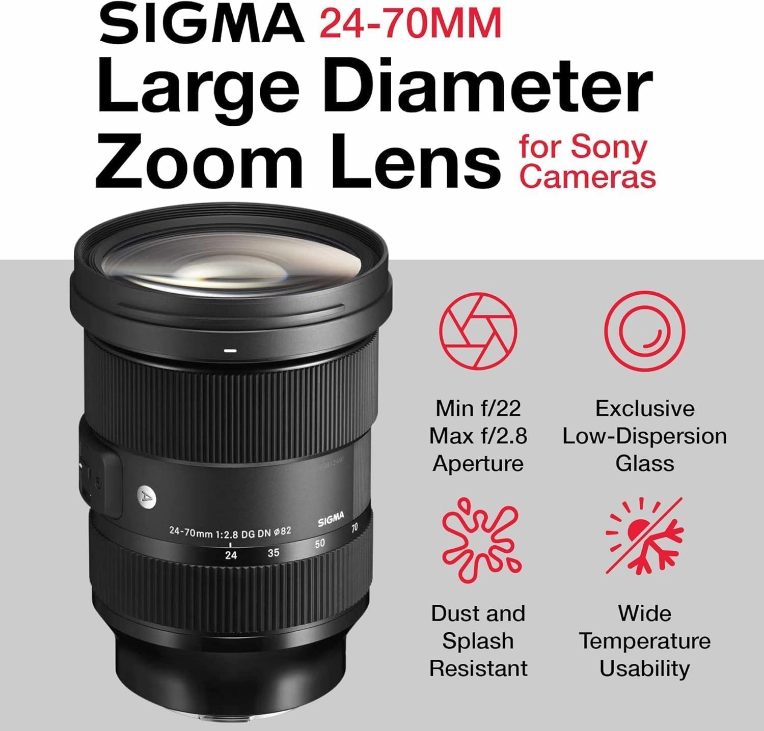 Sigma 24-70mm f2.8 DG DN II Art Lens for Sony E with Sunshine Photo Advanced Bundle - 4 Years USA Manufacturer Warranty
