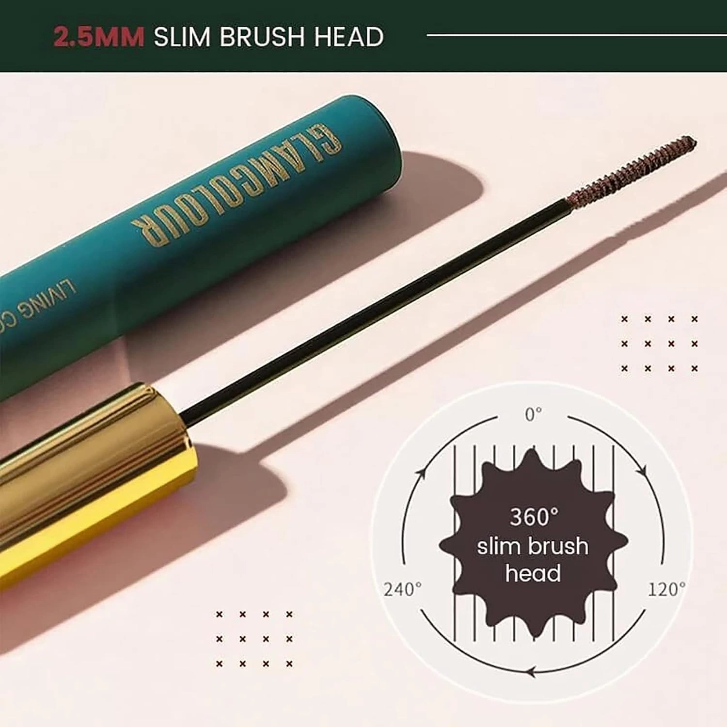 Silk Fiber Lash Mascara, Magic Color Skinny Mascara, Waterproof Skinny Mascara, Glamcolour Living Colorfully Mascara, Colored Mascara, Long-lasting and Non-blooming (4 colors-A)