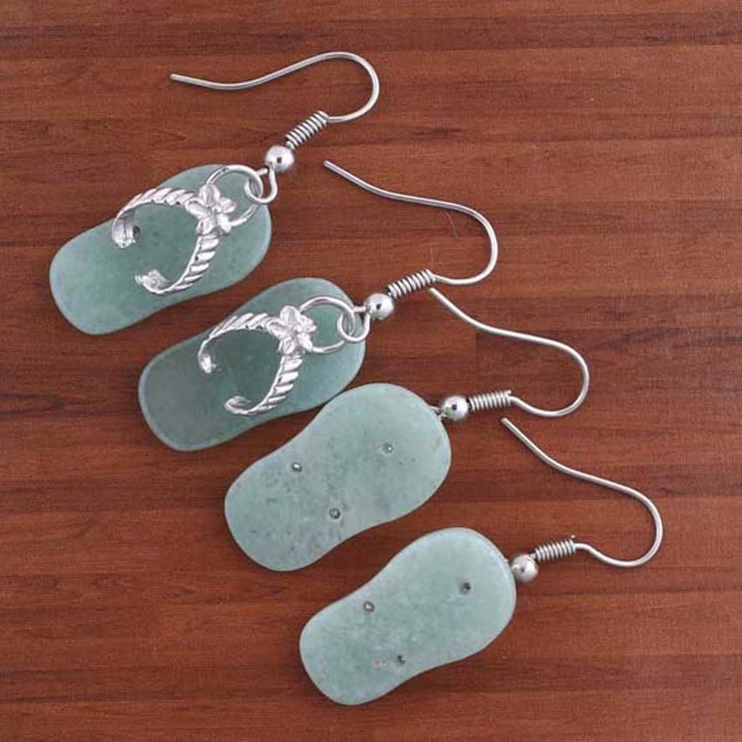 Silver Plated Natural Stone Slipper Earrings Abalone Shell Agate Hook Earring Women Fashion Jewelry,Black Agate