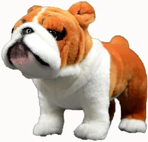 Simulation English Bulldog Plush Toy, English Bulldog Stuffed Animals, Cute Puppy Soft Dog Stuffed Toy Gifts for Kids,10 Inches Long…