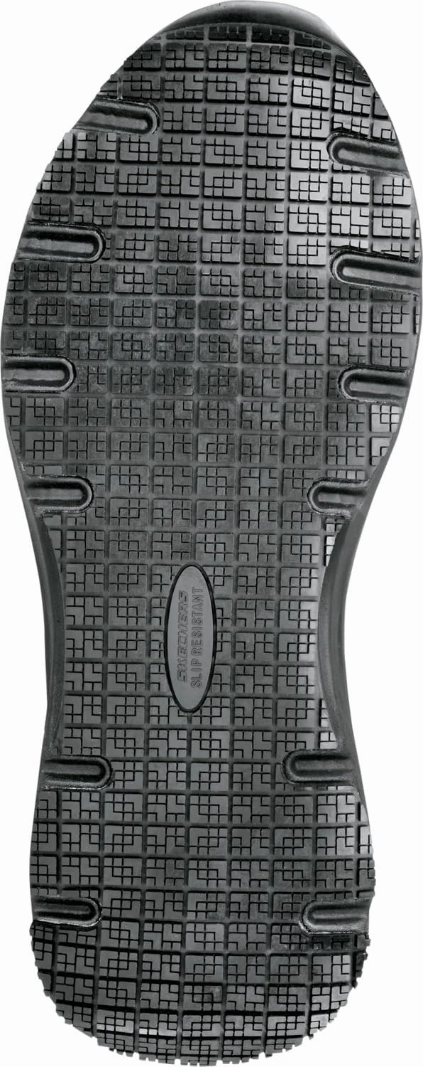 Skechers Work Leo, Arch Fit, Men's, Black, Soft Toe, MaxTrax Slip Resistant, EH, Low Athletic, Work Shoe