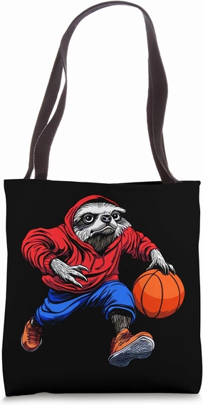 Sloth Basketball Player Tote Bag