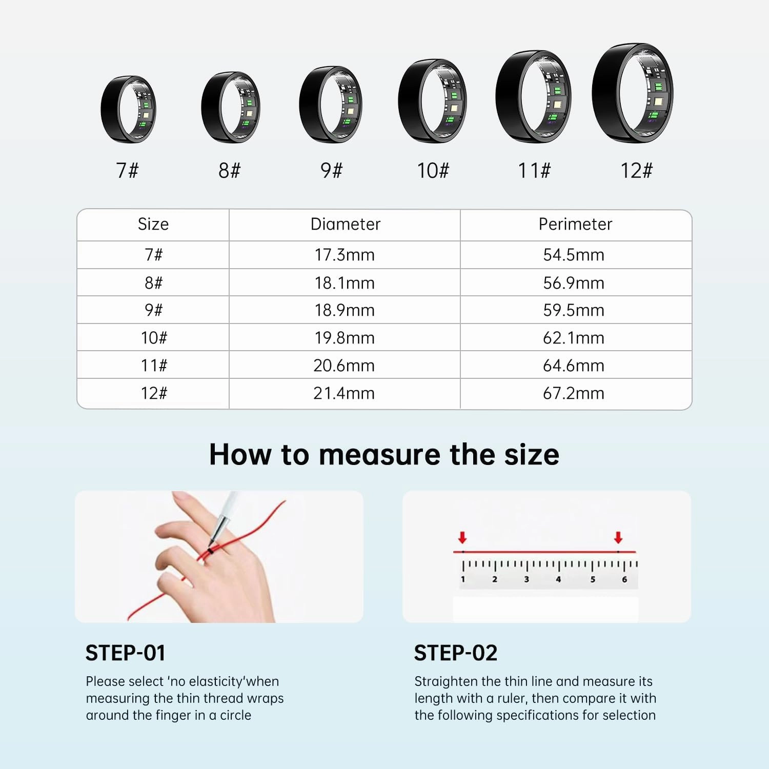 Smart Ring - Sleep Tracking Wearable - Heart Rate - Oxygen Monitoring - Fitness Tracker - Hand Gesture Brush Tiktok - Remote Camera - Up to 9 Days of Battery Life
