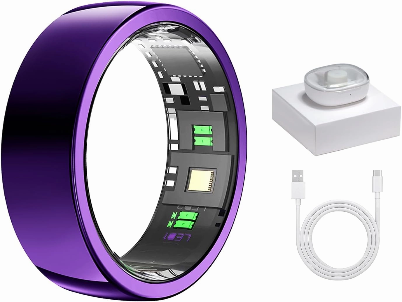 Smart Ring - Sleep Tracking Wearable - Heart Rate - Oxygen Monitoring - Fitness Tracker - Hand Gesture Brush Tiktok - Remote Camera - Up to 9 Days of Battery Life