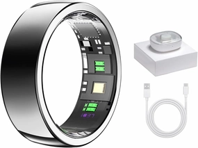 Smart Ring - Sleep Tracking Wearable - Heart Rate - Oxygen Monitoring - Fitness Tracker - Hand Gesture Brush Tiktok - Remote Camera - Up to 9 Days of Battery Life