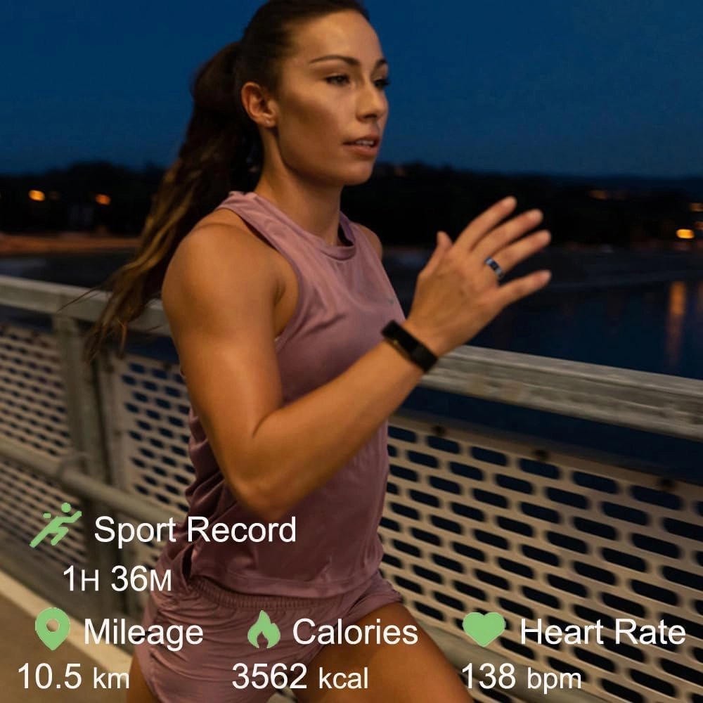 Smart Rings for Men Women Fitness Rings Heart Rate Monitor Sleep Tracker Health Ring Pedometer Calories Step Counter Waterproof Fitness Tracker for iOS Android Phones