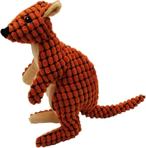 SmartPetLove Tender-Tuffs Big Shots - Aussie Kangaroo Cuddly Pet Toy - Stuffed Plush Dog Toy and Cute Squeaky Dog Toys for All Life Stages