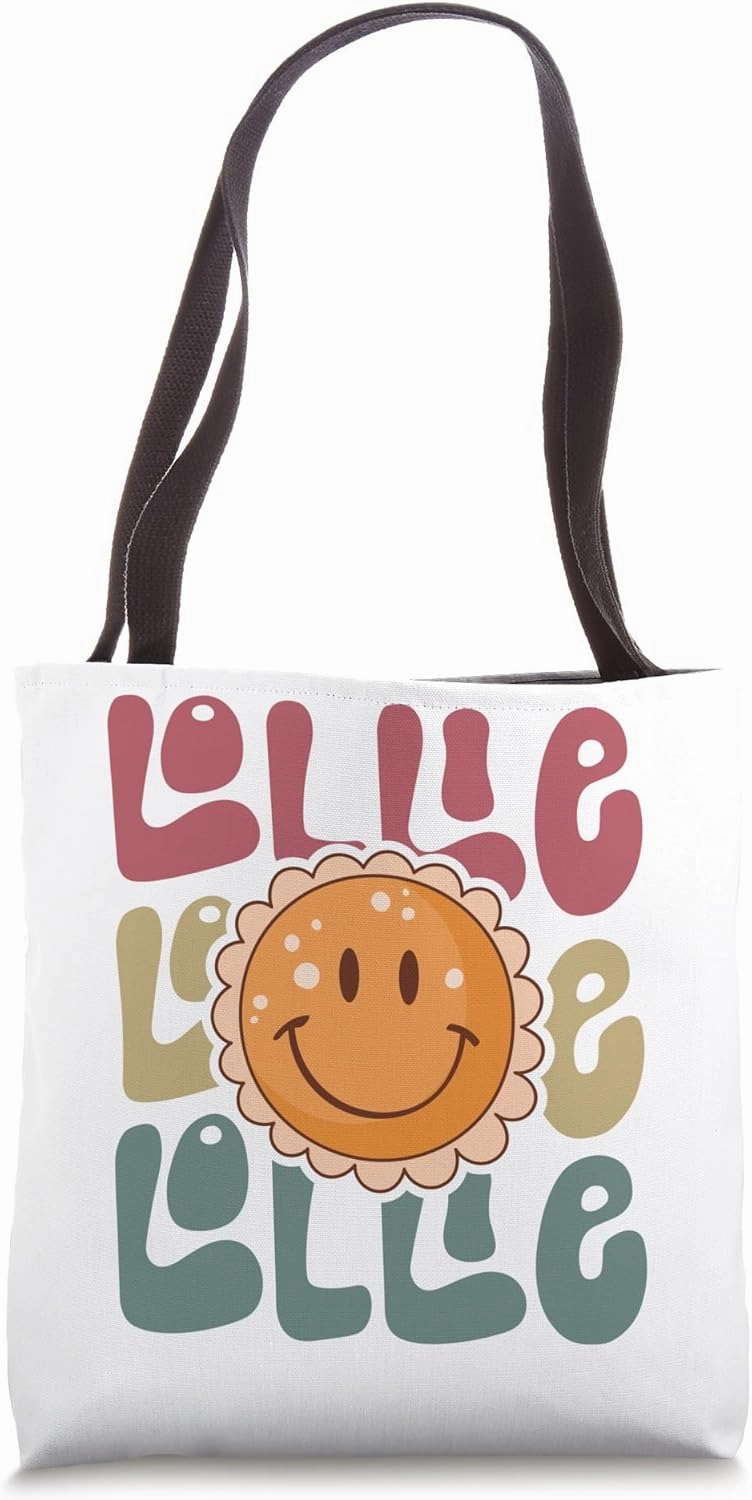 Smile Retro Groovy Lollie Family Matching Grandparent Tote Bag