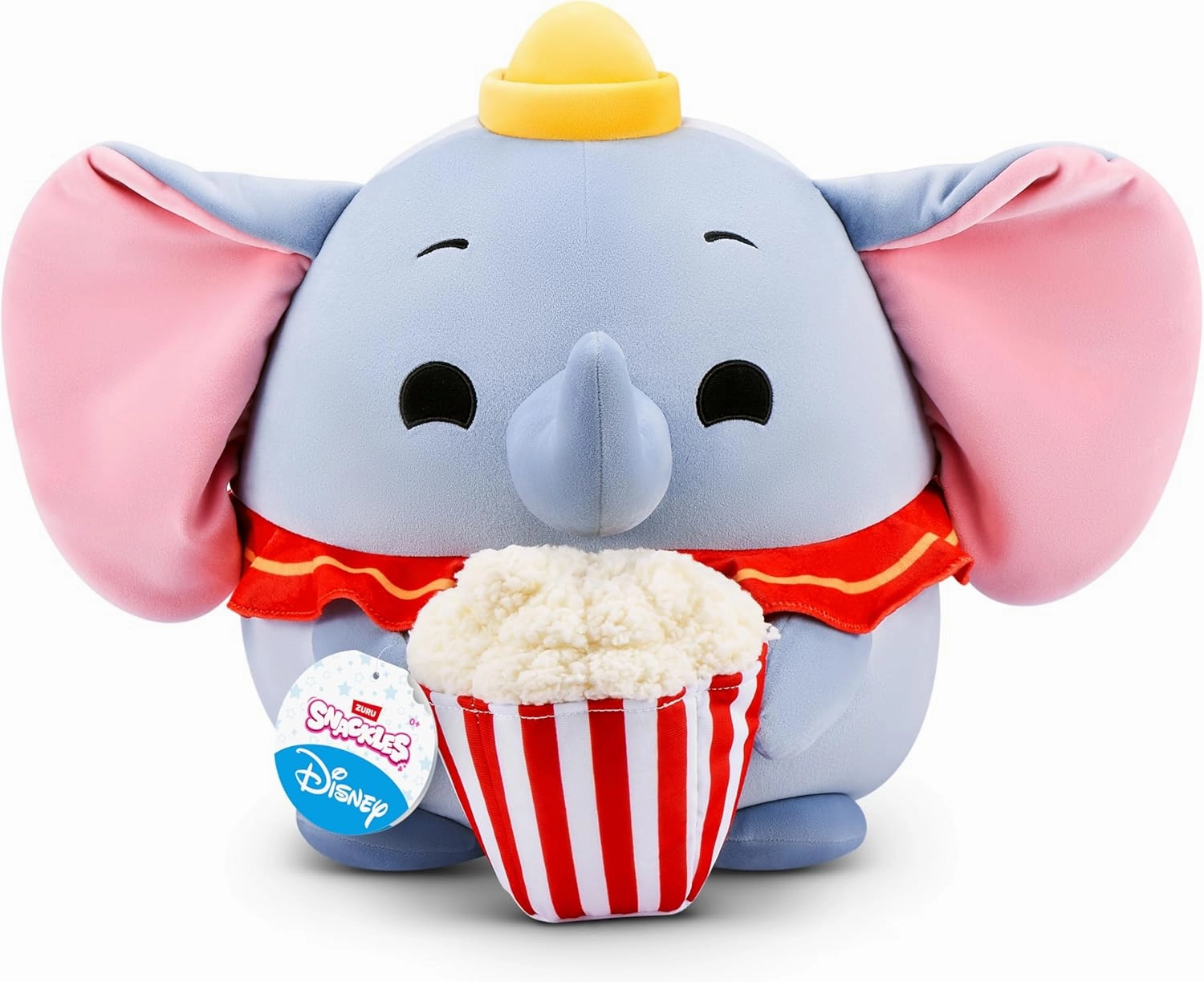 Snackles Disney 14-inch Plush (Dumbo) by ZURU, Plush with Snack Accessory