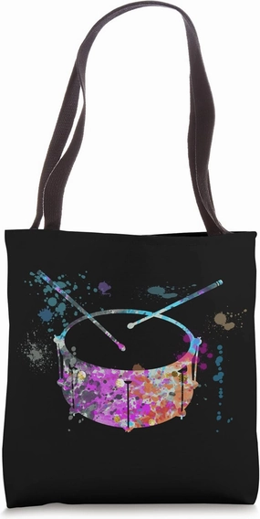 Snare Drum Instrument Silhouette Snare Drums Tote Bag