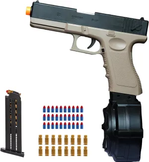 Soft Bullet Toy Gun, Cool Toy Model, Safe EVA Soft Bullet, Manual Spring air-Driven Soft Bullet Toy Gun, Non-Aggressive Children's Gift, Suitable for Children Over 8-14 Years Old0