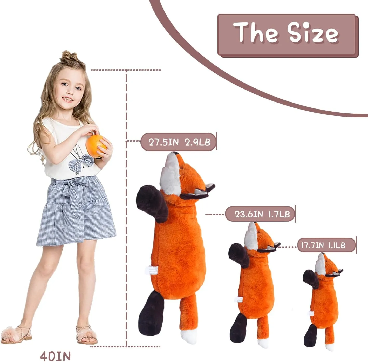 Soft Weighted Stuffed Animals Weighted Plushies Animals for Adults, Soft Lovely Weighted Animals for Adult and Kids