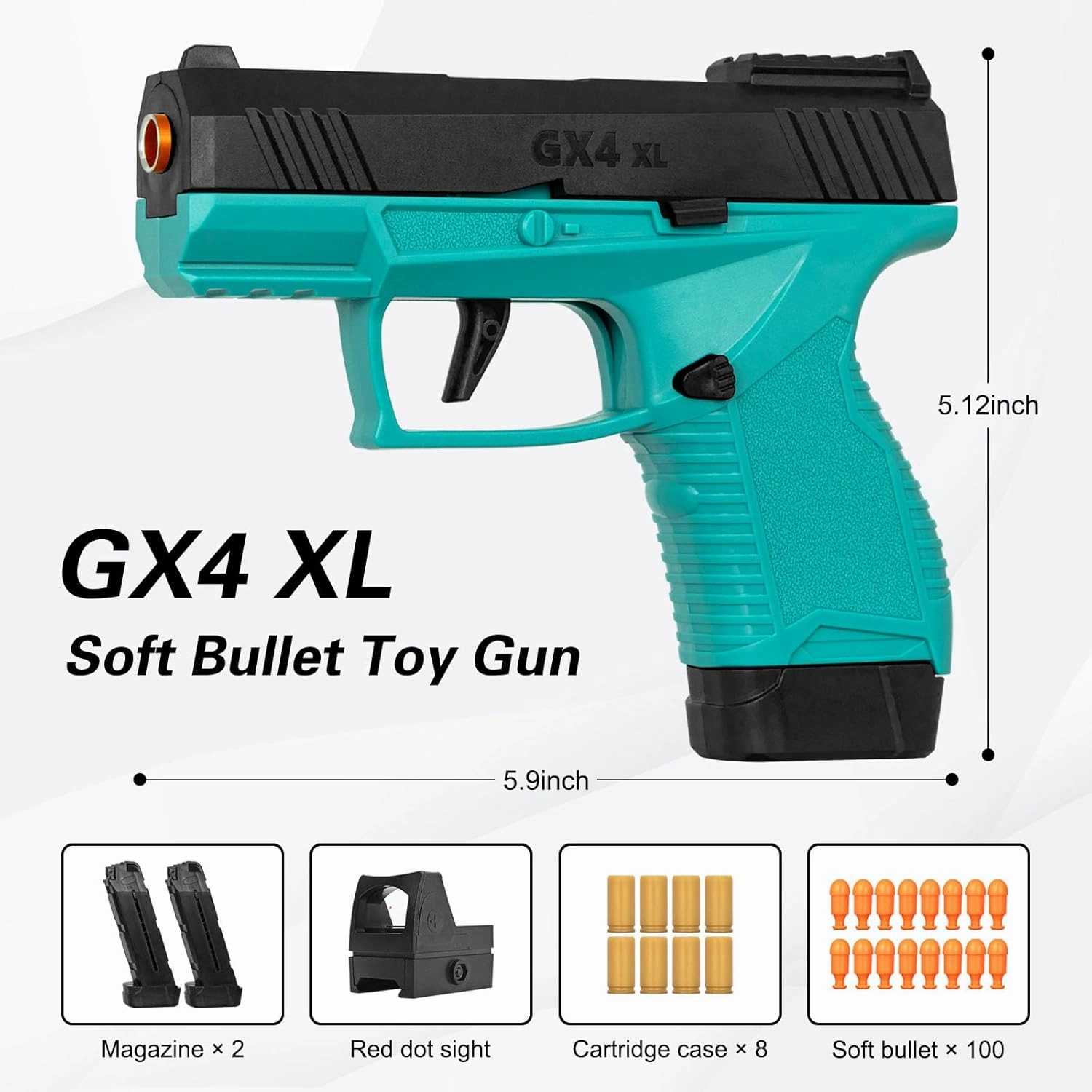 Soft Bullet Toys Gun for Boys, Empty Shell Ejecting Toy Gun, Toy Foam Blaster with Scope, Toy Pistol for Kids Boys Girls Age 8  (Green)