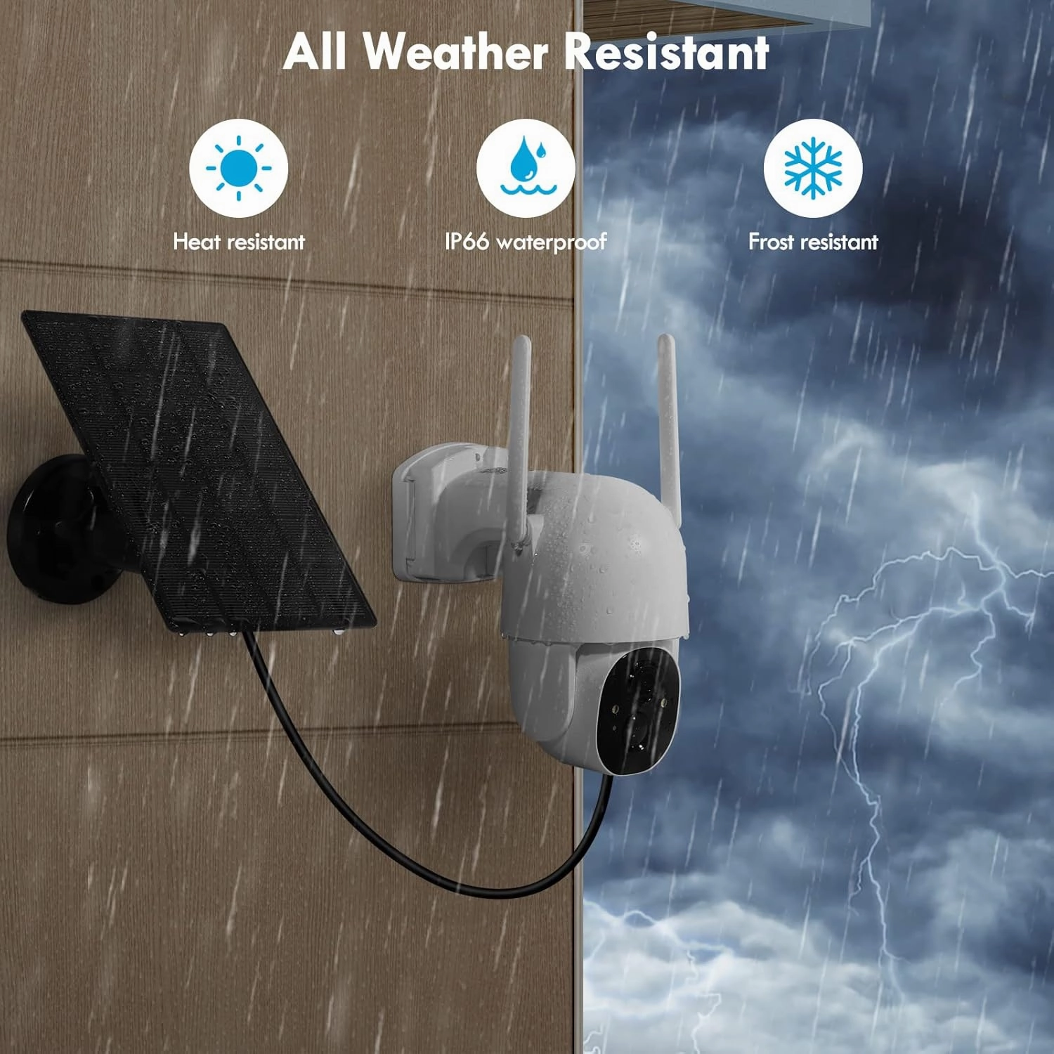 Solar Security Cameras Wireless Outdoor, Wireless Cameras for Home/Outdoor Security, 355°PTZ, 3MP 2K FHD WiFi Camera with Spotlight, Motion Detection, Siren, Color Night Vision, SD/Cloud