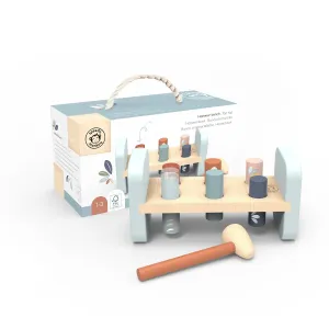 Speedy Monkey Tap Tap Hammer Bench – Colorful Wooden Toy for Kids 1-3 Year Up, Develops Hand-Eye Coordination, Hammer Pegs Through Holes, Reversible Fun, Non-Toxic Paint , Engaging Educational Toy