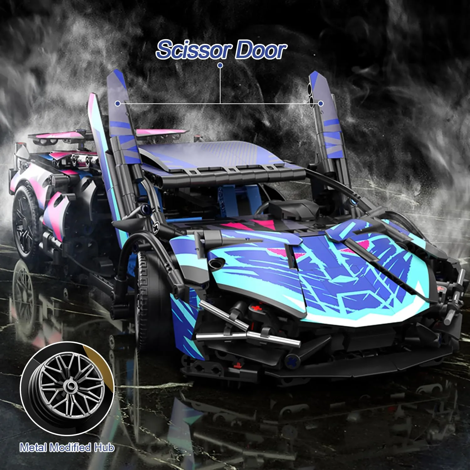 Sport Race Car Building Block Sets for Adults Boys,Remote Control APP Supercar Toys Kits with LED Lights 1:14 Collectible MOC Contruction Birthday Gift for Teens Age 8-12 12-16,14 14 (1314 PCS)