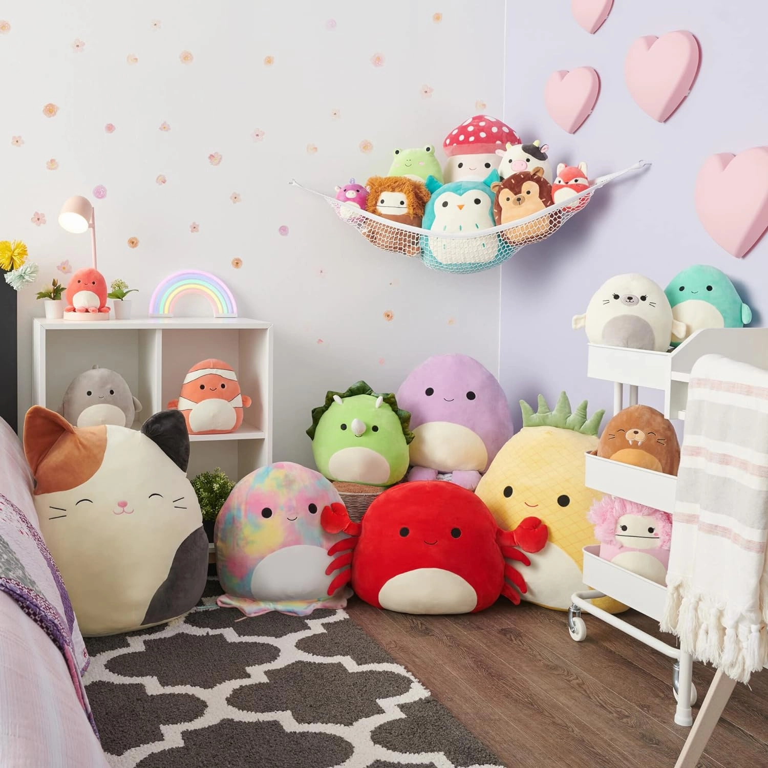 Squishmallows Original 12-Inch Shasta Peach Bigfoot with Tropical Flower - Official Jazwares Plush