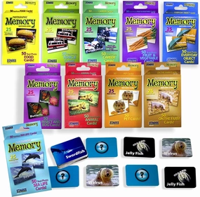 Stages Learning Set of 10 Different Picture Memory Card Real Photo Concentration Games