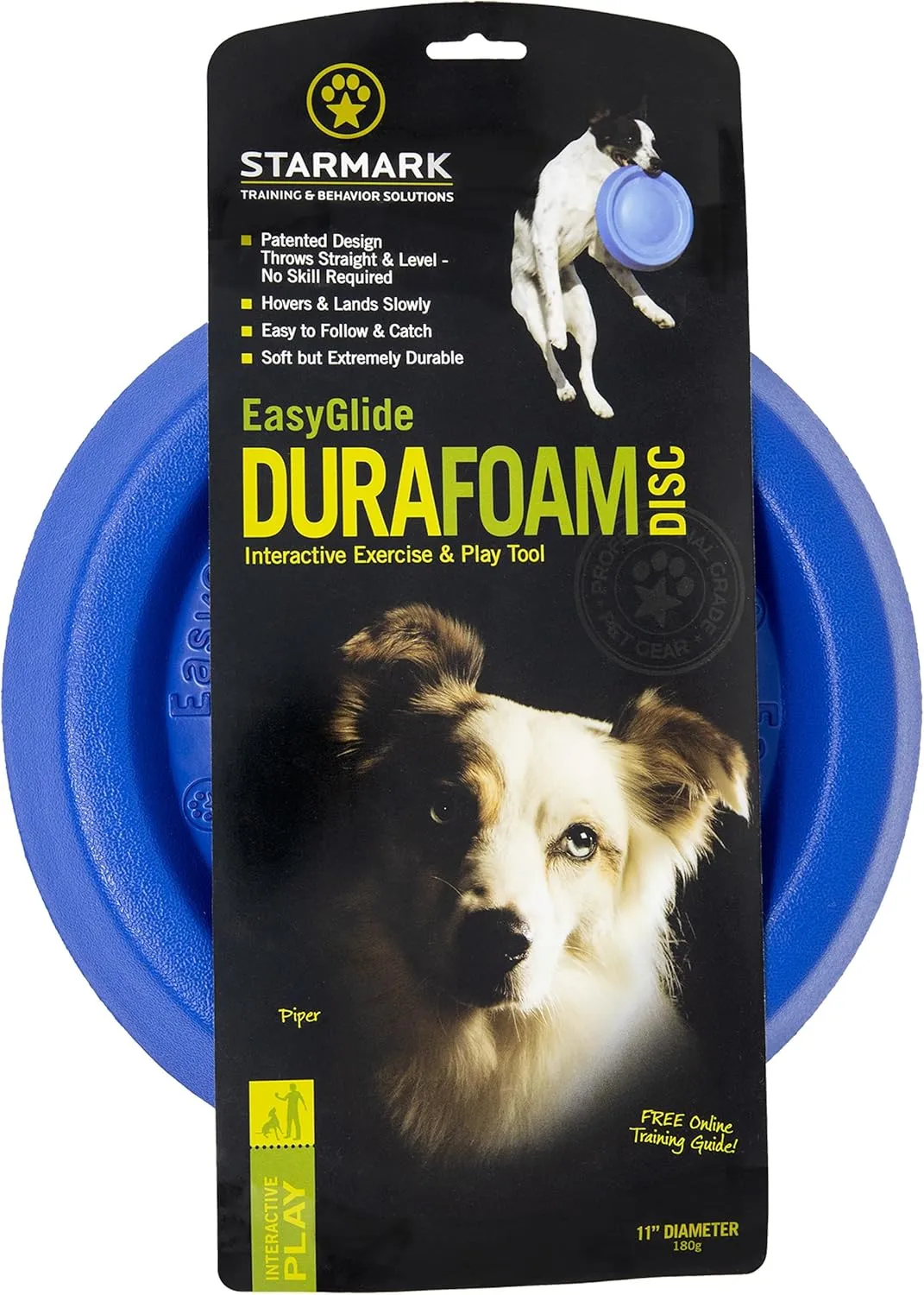 Starmark Easy Glide DuraFoam Flying Disc Dog Toy, Color Varies 11"