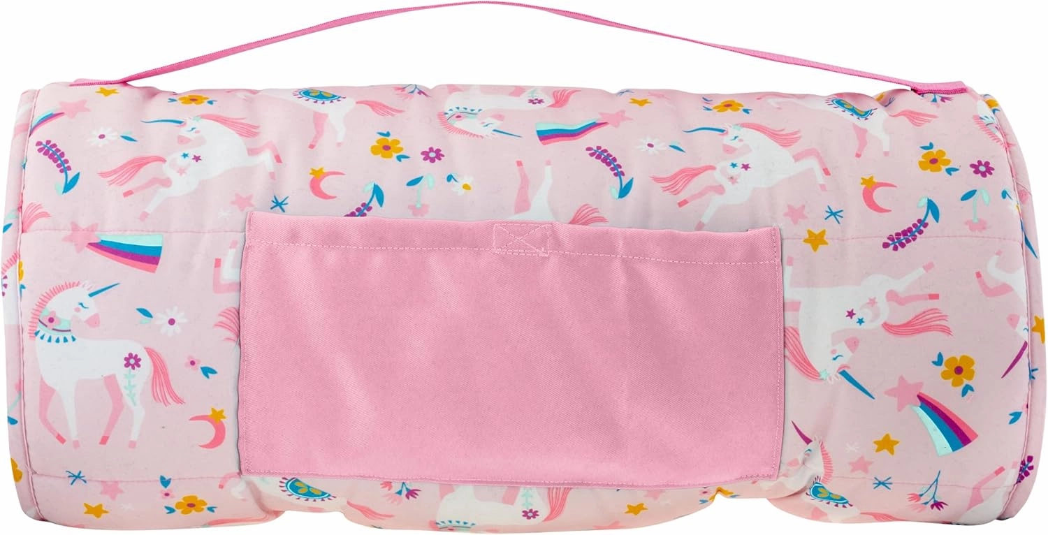 Stephen Joseph, Toddler All Over Print Nap Mat with Soft Blanket and Removable Pillow for Boys & Girls, Kids Sleeping Bag for Elementary, Daycare, Preschool with Carry Handle