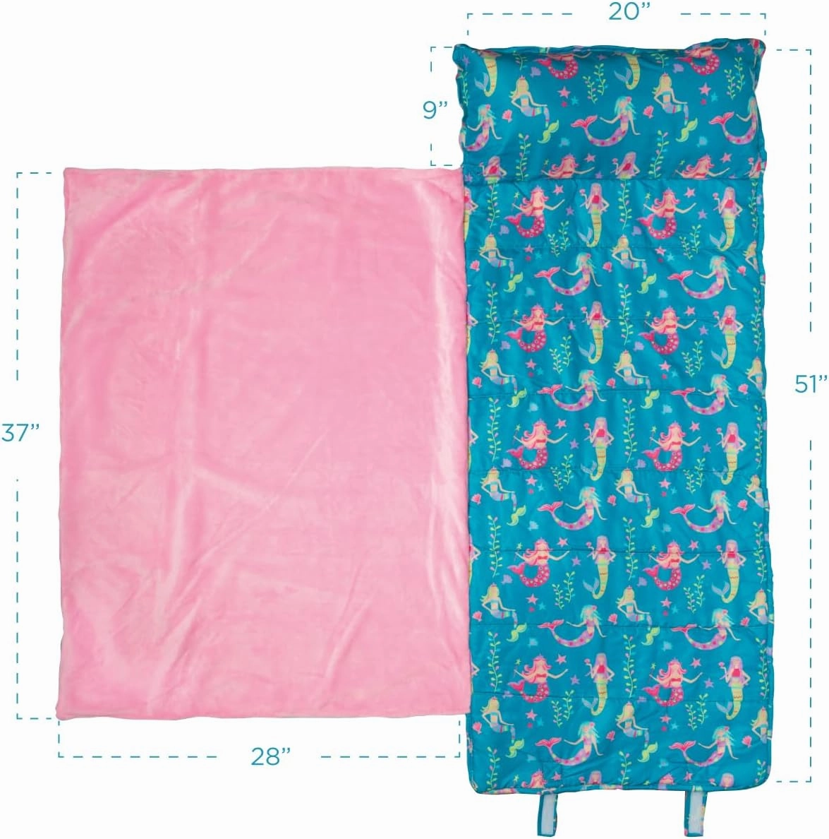 Stephen Joseph, Toddler All Over Print Nap Mat with Soft Blanket and Removable Pillow for Boys & Girls, Kids Sleeping Bag for Elementary, Daycare, Preschool with Carry Handle