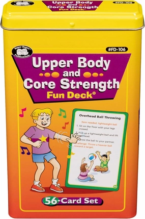 Super Duper Publications | Upper Body and Core Strength Fun Deck | Occupational Therapy Flash Cards | Gross Motor Movement Activity | Educational Learning Materials for Children