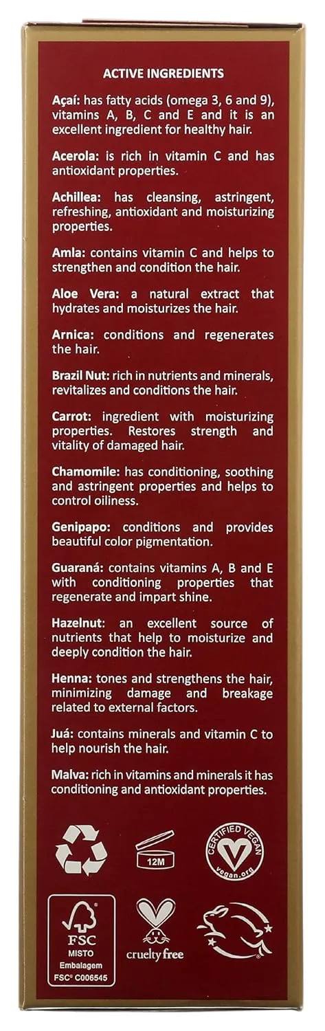 Surya Brasil - Reddish Dark Blonde Semi Permanent Henna Cream for Gray Hair Coverage and Deep Conditioning, 2.37 oz / 70 ml